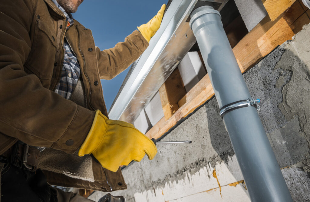 Greenville SC seamless gutter installation by Electric City Gutterman