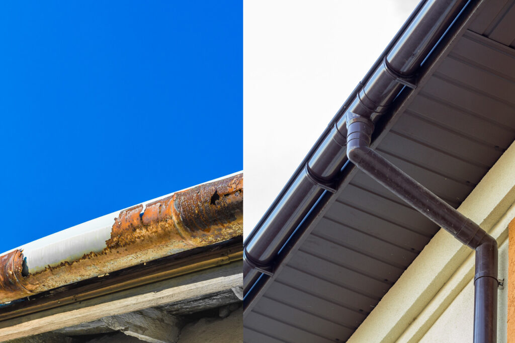 Gutter Replacement Anderson SC Homeowners Can Depend On 1 old gutters vs new gutter replacement Anderson SC