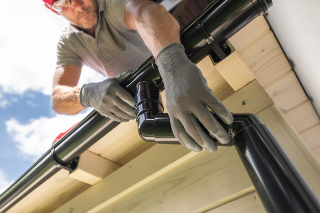 rain gutter installation Anderson SC on residential home